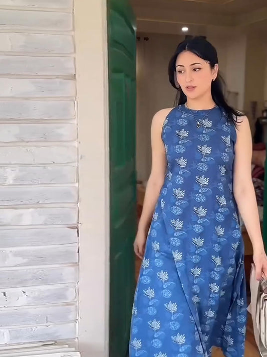 ANNI DESIGNER Women's Cotton Kurta Set | Stylish Co Ord Set for Women | Printed A-Line Kurta with Pant | Cord Set for Women Stylish