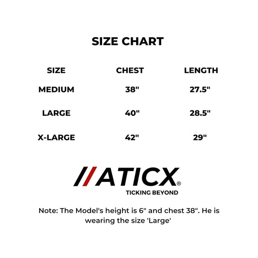 ATICX Men's Slim Fit Polyester Half Sleeve T Shirt - Quick Dry Lycra Sports Training Tee for Gym, Running, Workout