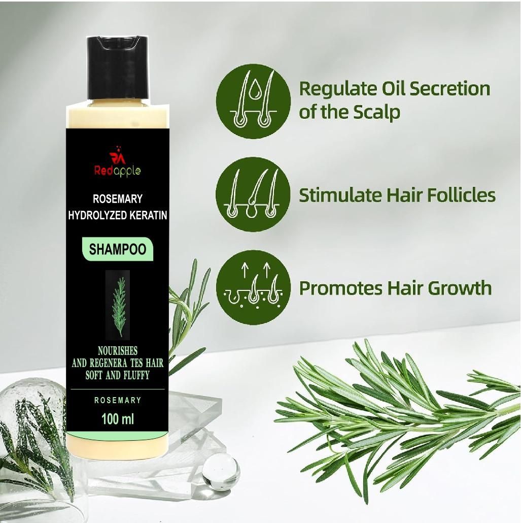 Rosemary & Hydrolyzed Keratin Shampoo - For Hair Growth & Repair (100ml)