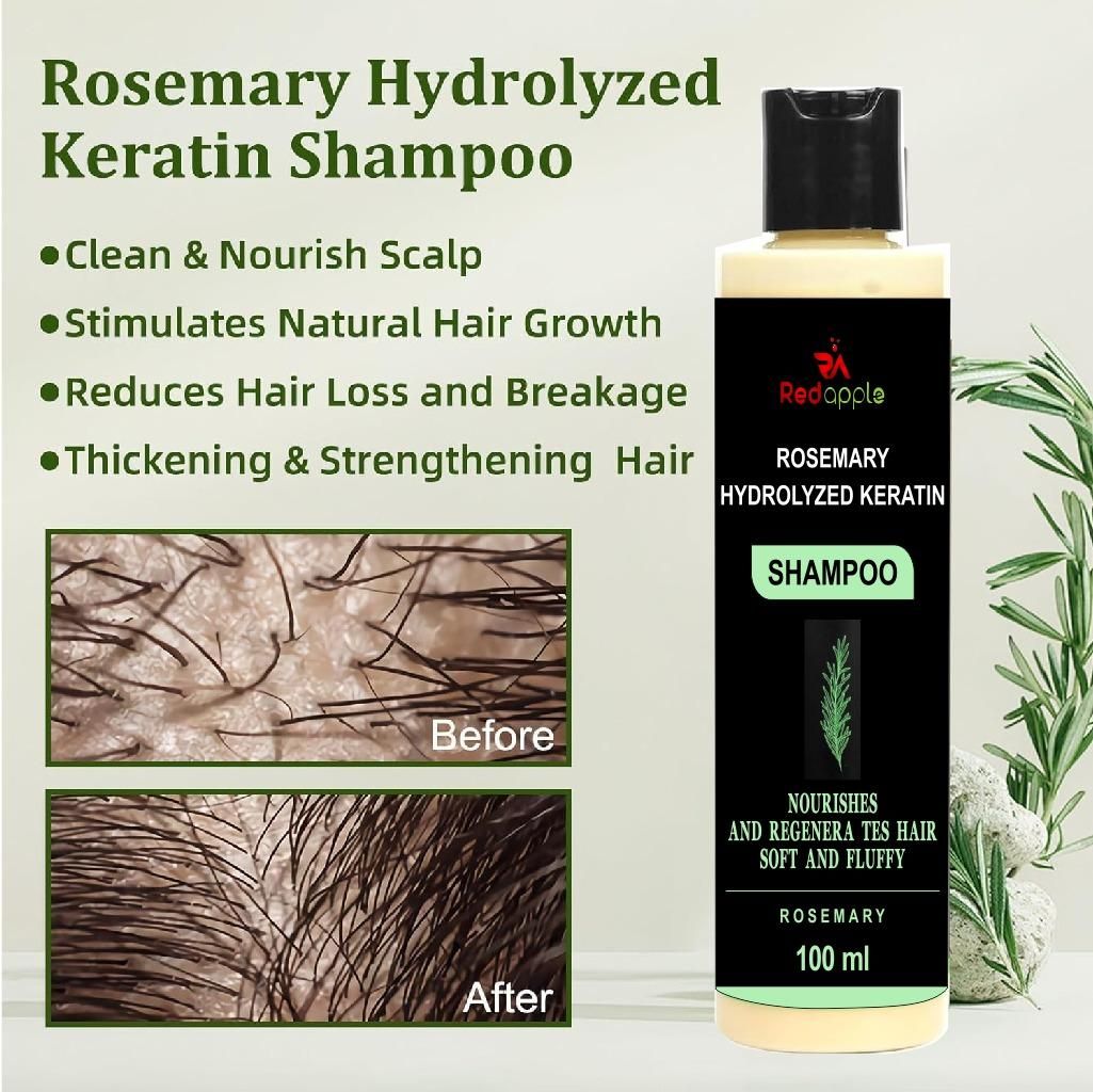 Rosemary & Hydrolyzed Keratin Shampoo - For Hair Growth & Repair (100ml)